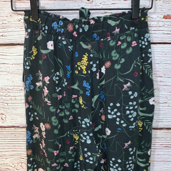 Anna Glover x H&M Floral Palazzo Pants Green 6 - Picture 10 of 13
